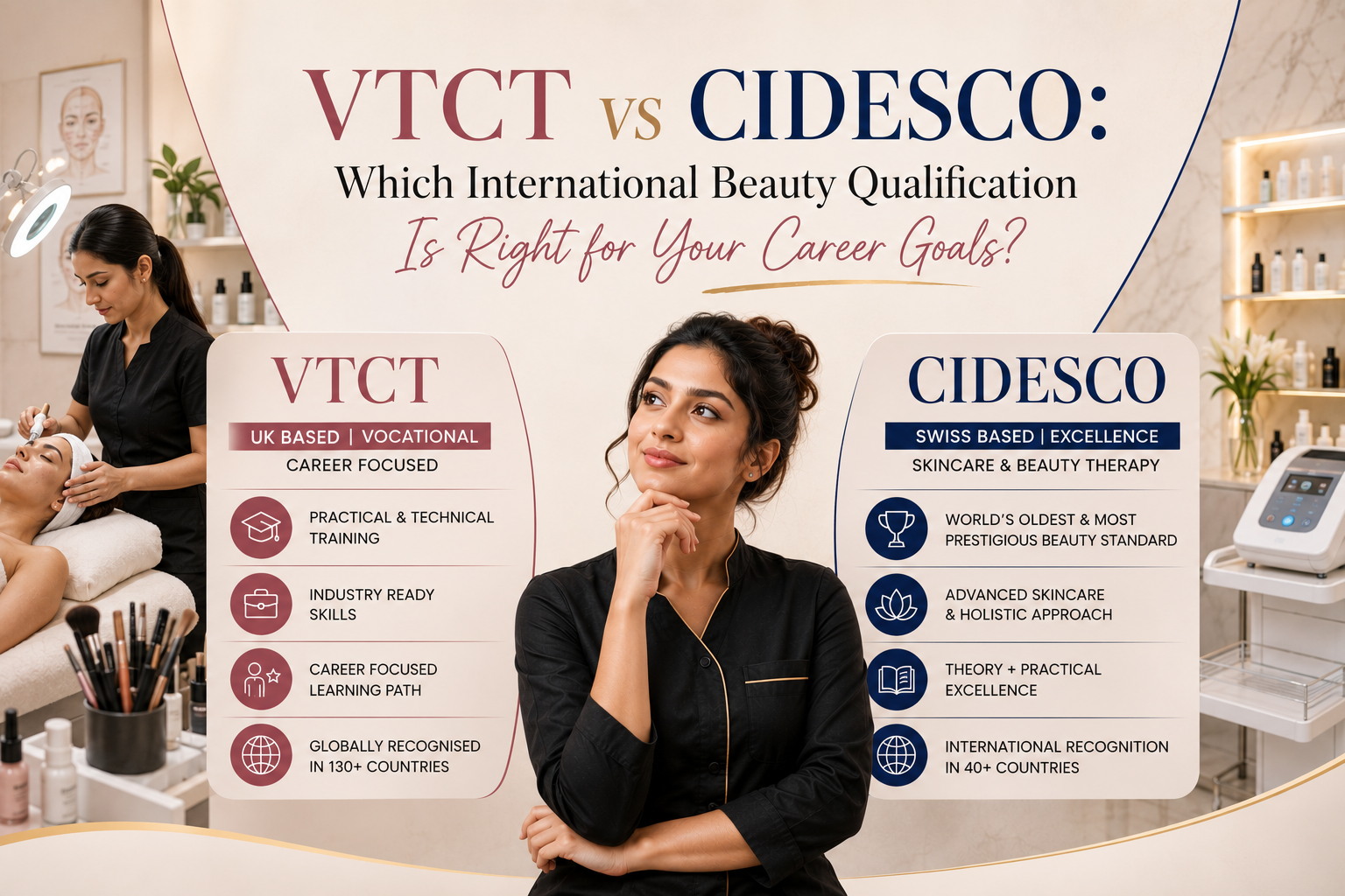 VTCT vs CIDESCO: Which International Beauty Qualification Is Right for Your Career Goals?
