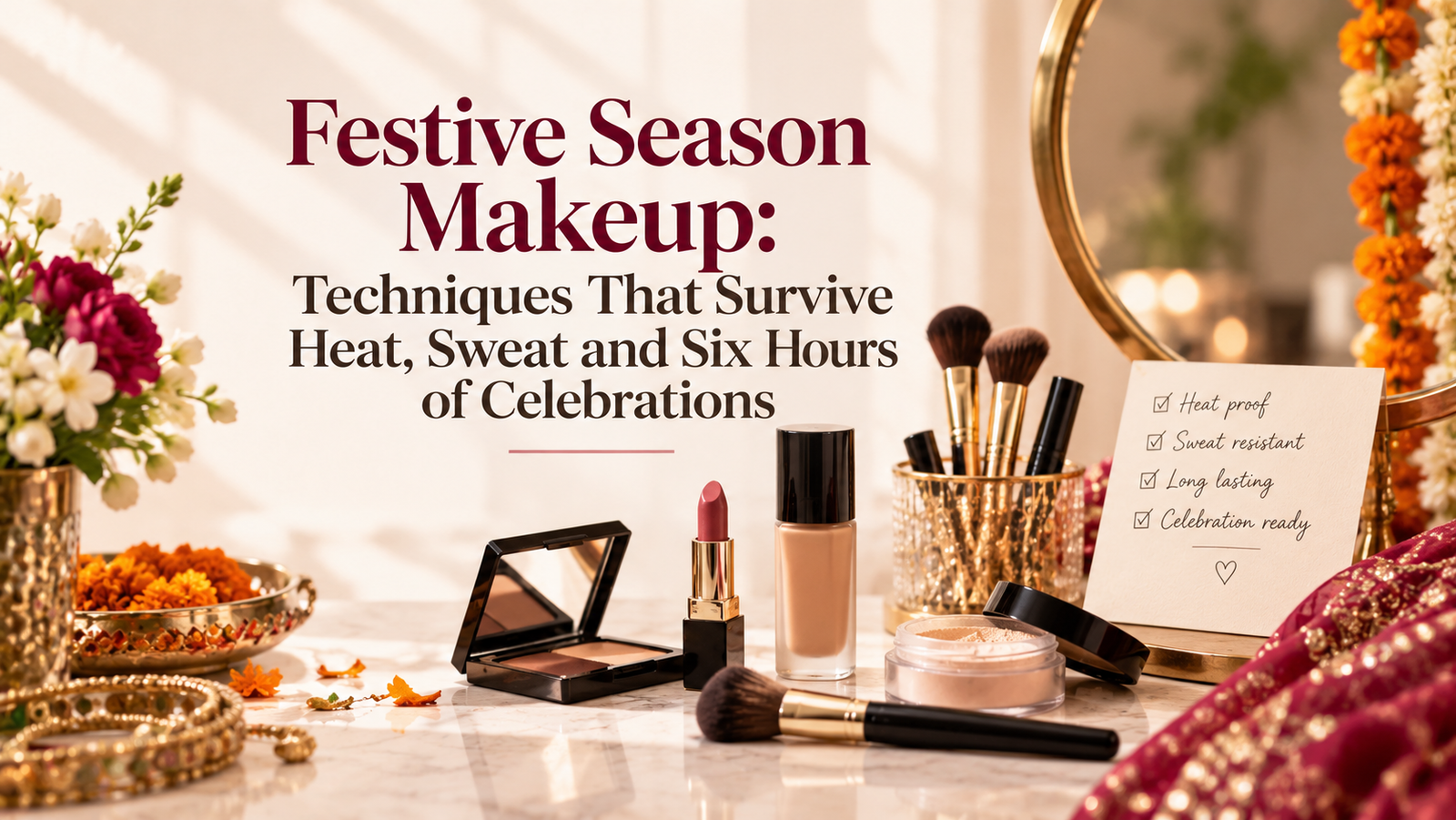 Festive Season Makeup Techniques That Survive Heat, Sweat and Six Hours of Celebrations